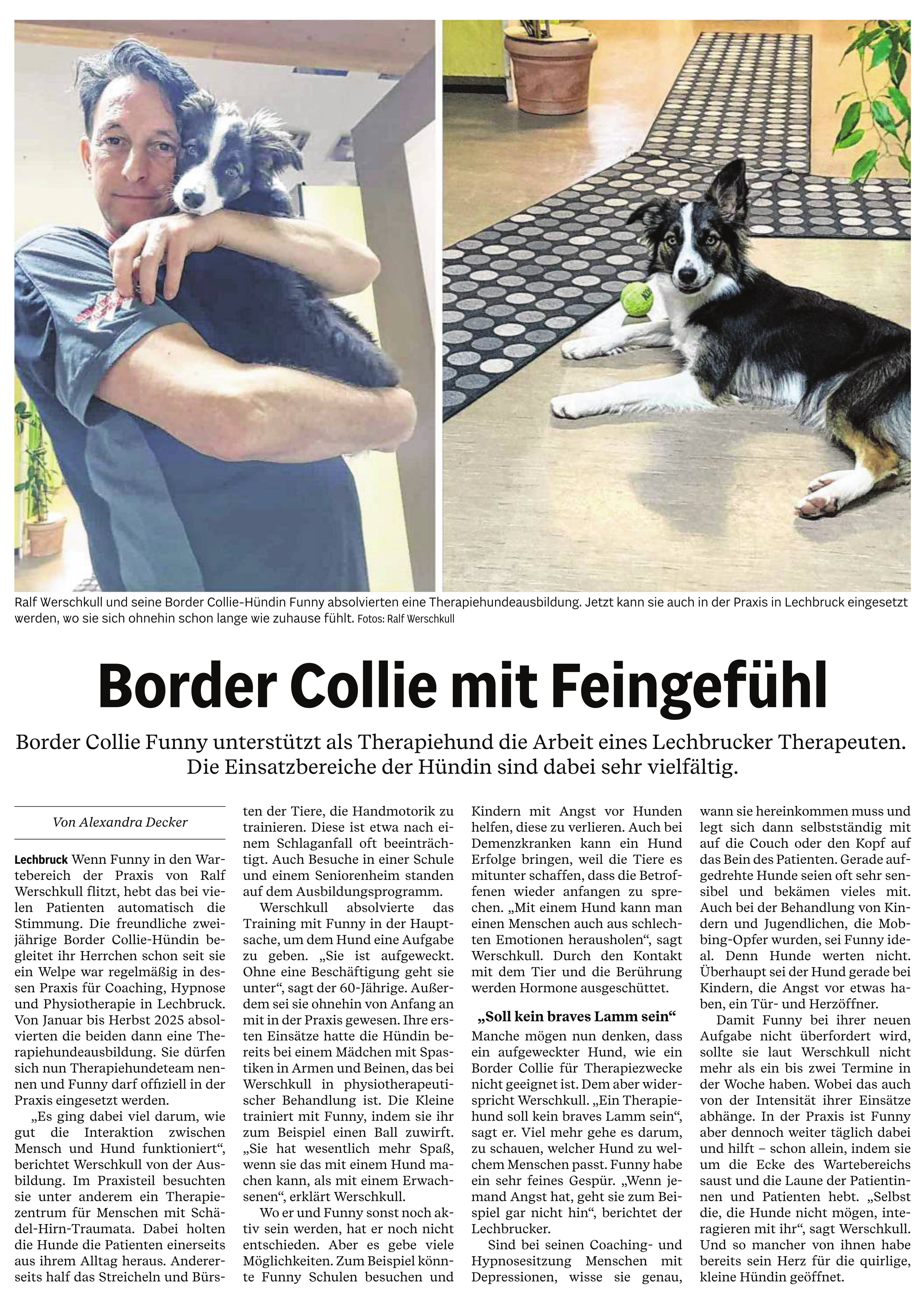 Border Collie Funny mit Feingef&uuml;hl von Alexandra Decker, 2025